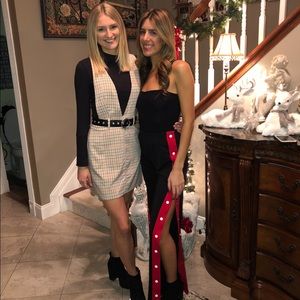 Bershka plaid mini dress